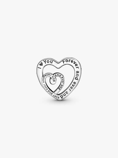 Charm Corazones entrelazados con infinito