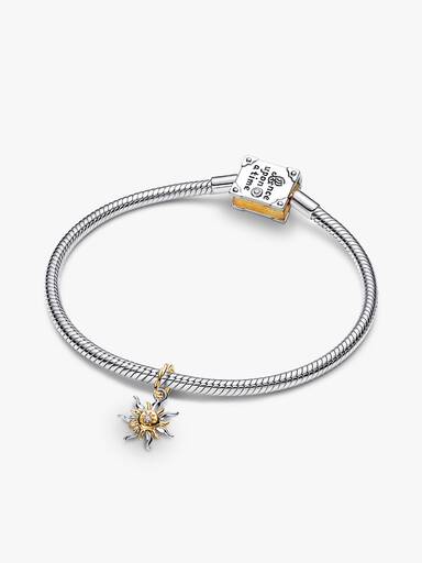 Set de regalo de edición limitada de brazalete y charm de Rapunzel inspirado en su libro de cuentos