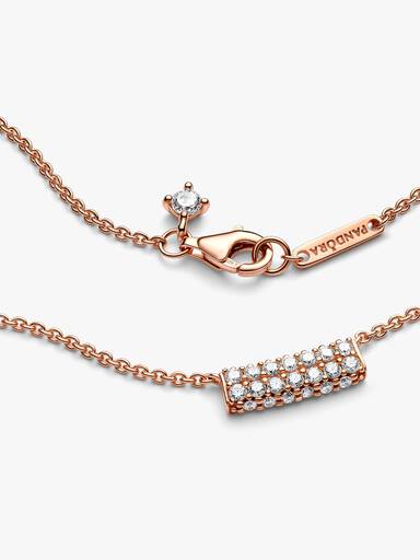 Collar estilo Collier Barra con doble hilera de pavé Pandora Timeless