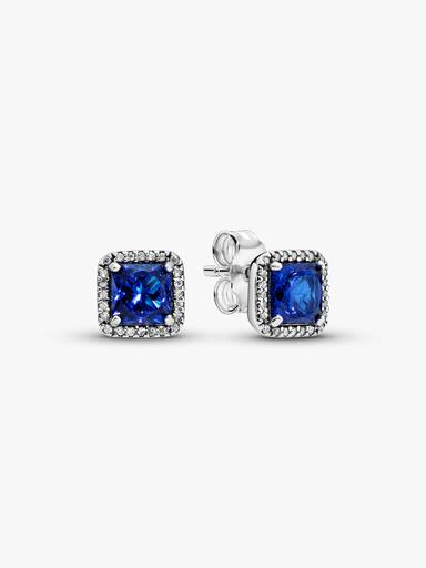 Pendientes en plata de ley Elegancia Atemporal Azul