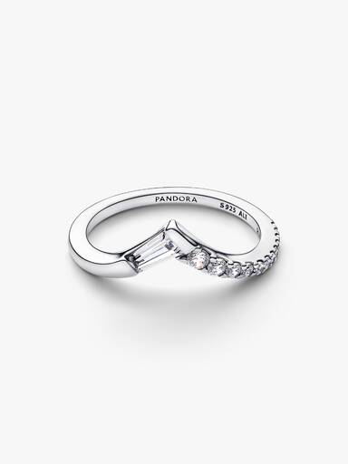 Anillo Banda en Pavé Tiara Baguette