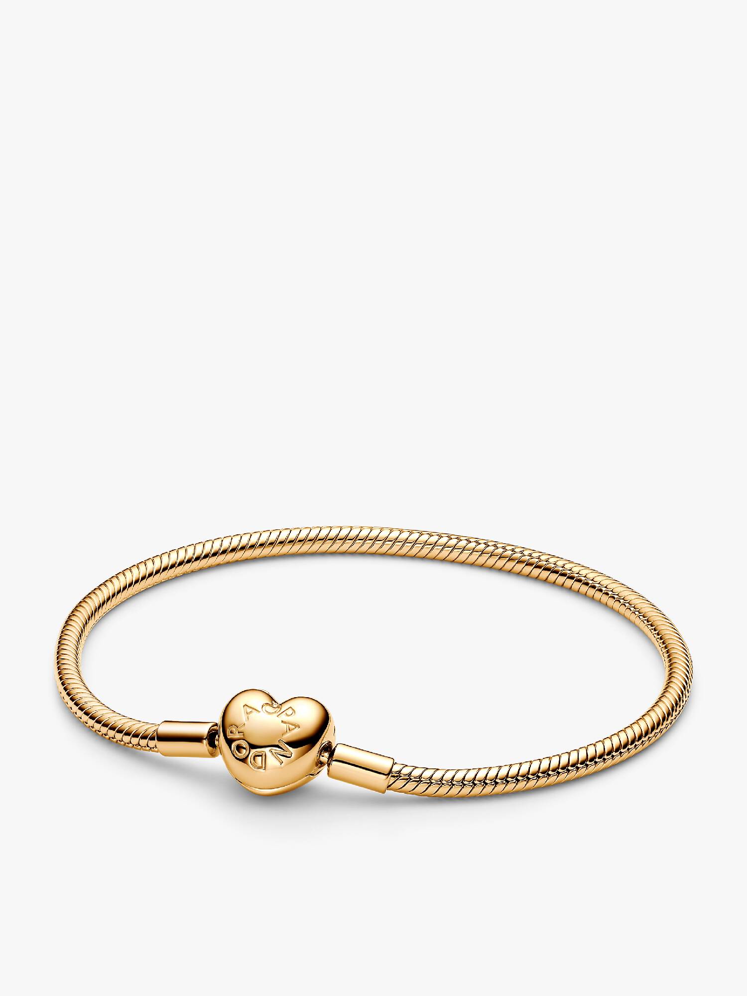 Brazalete Pandora Moments cadena de serpiente con broche de corazón