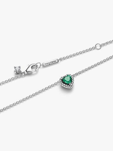Collar Corazón elevado verde