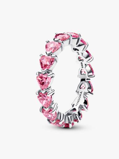 Anillo Alianza de Corazones Rosas