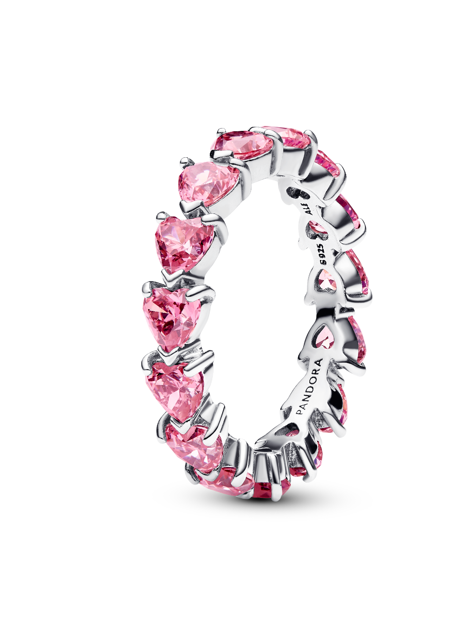 Anillo Alianza de Corazones Rosas