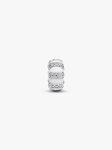 Charm de Clip Esmalte y Gemas Blanco