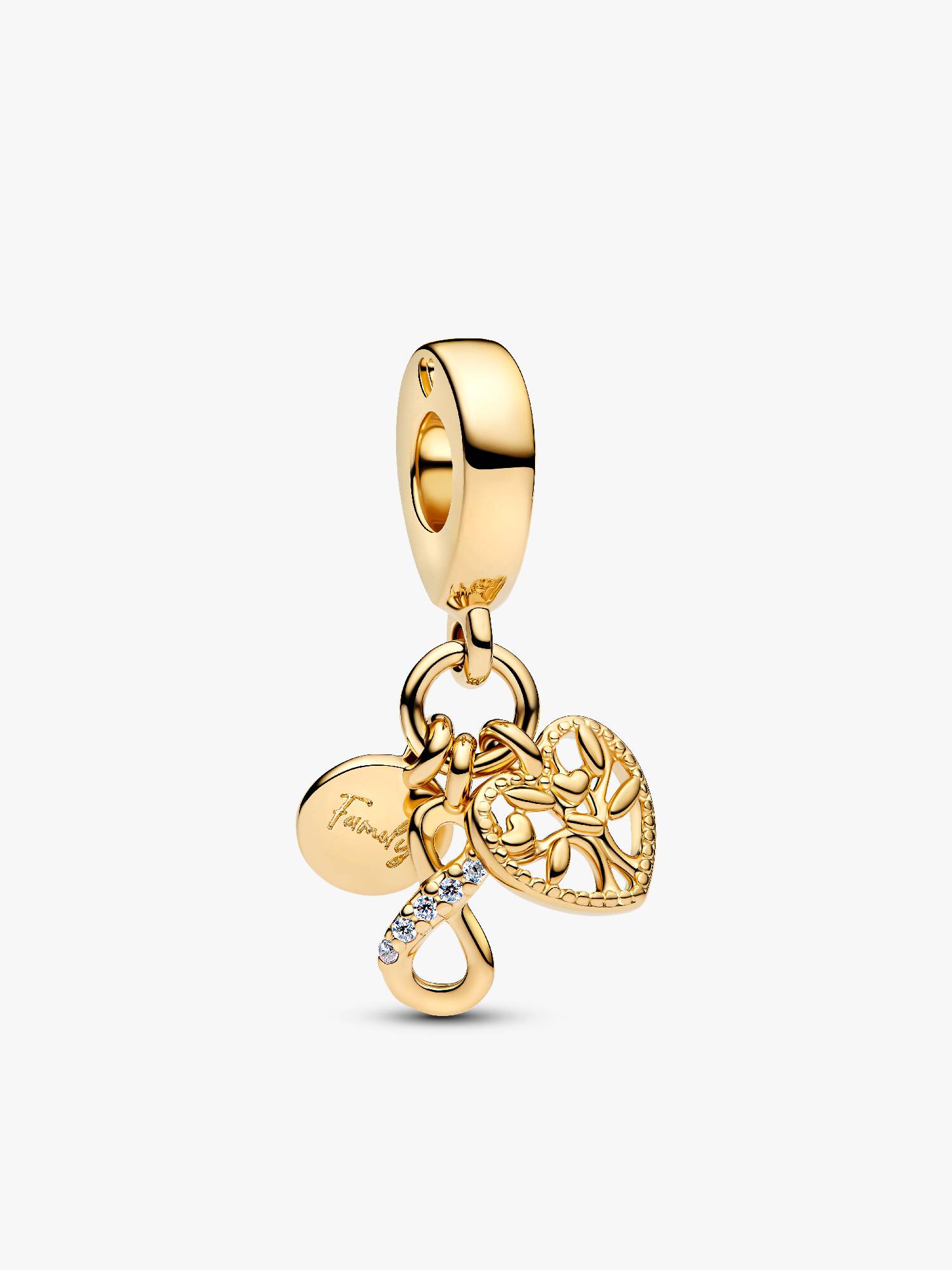 Charm Colgante de familia triple Infinito