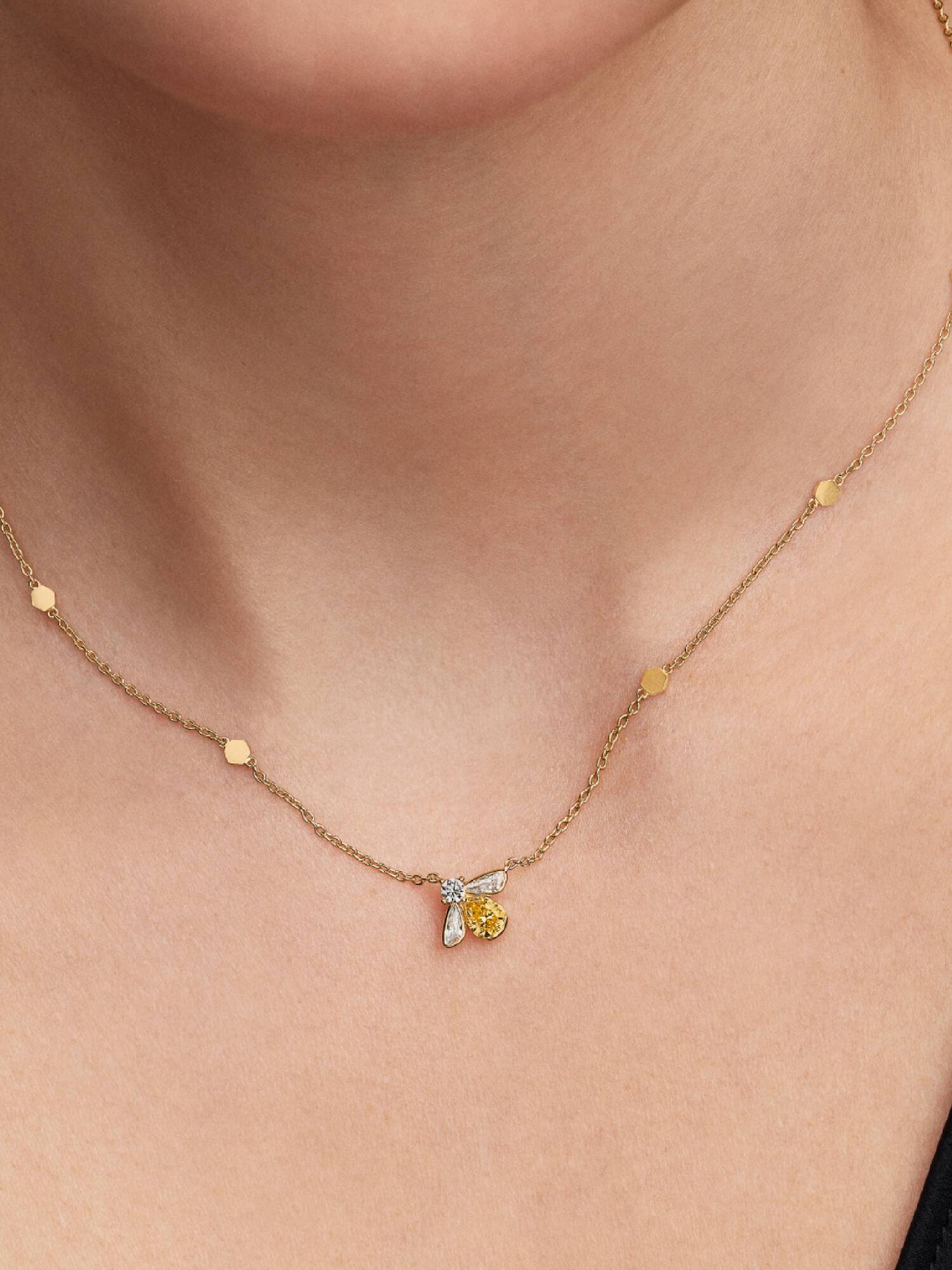 Collar con Colgante Abeja Miel