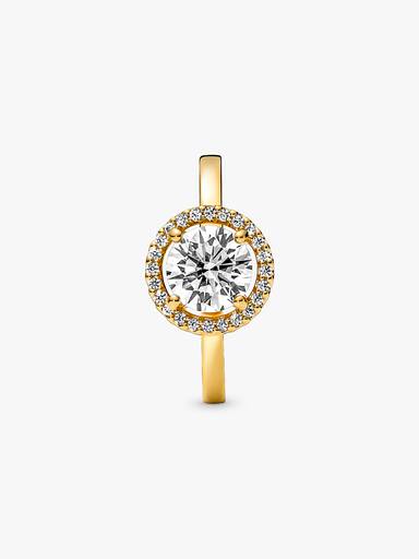 Anillo Halo redondo brillante