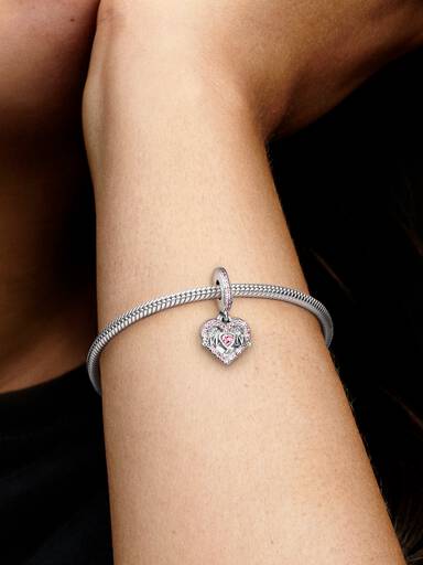 Charm colgante Corazón y Mamá