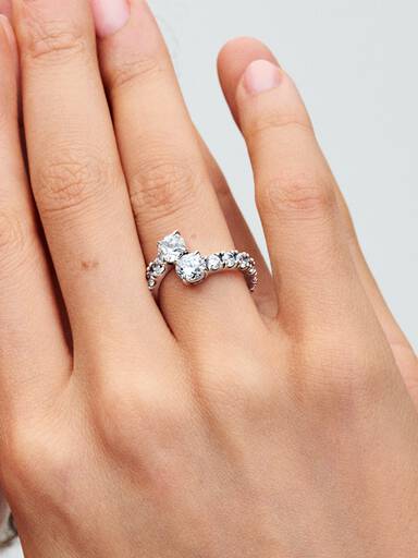 Anillo Alianza Superpuesta Brillante