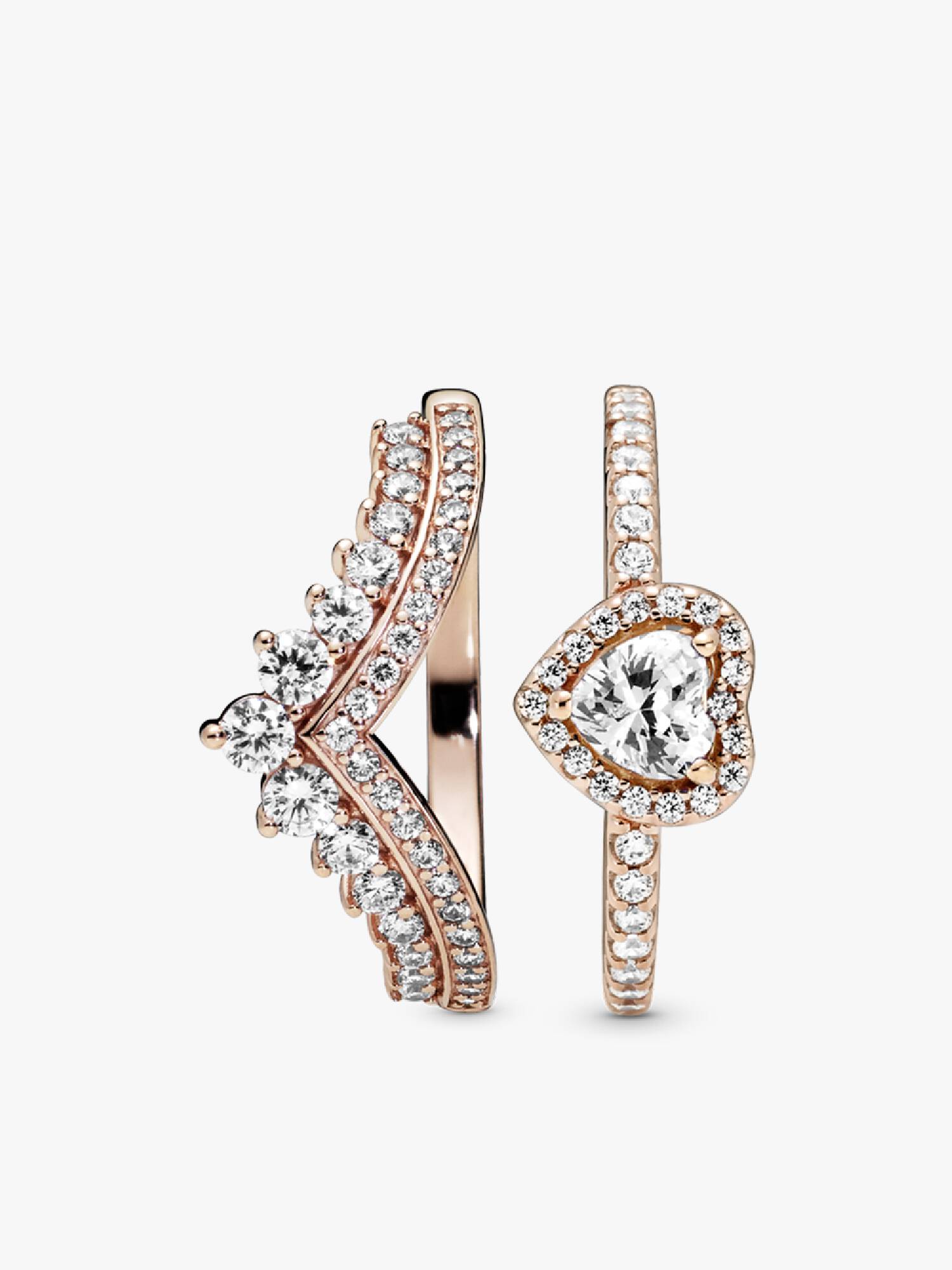 Set de anillos apilables Rosas del corazón
