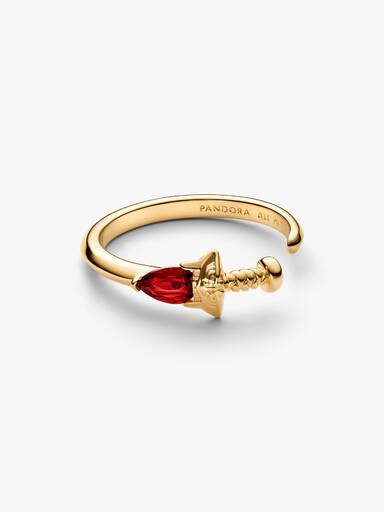 Anillo abierto con espada de Mulan de Disney
