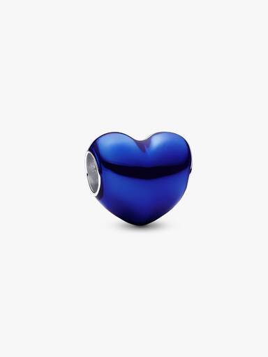 Charm Corazón Metálico Azul