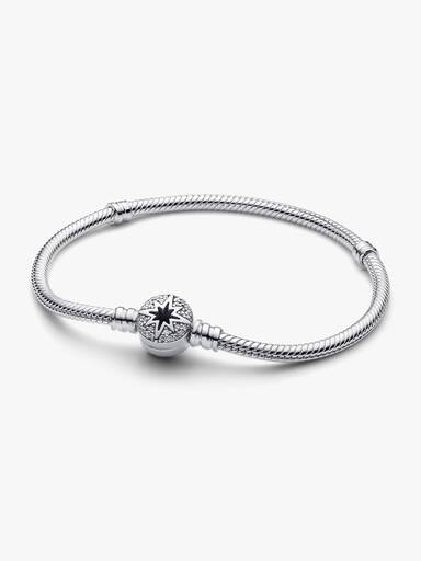 Brazalete cadena de serpiente con broche estrella polar