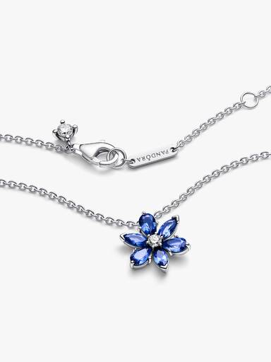 Collar con Colgante Racimo Herbario Azul Brillante