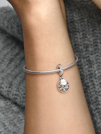 Charm colgante Árbol de familia reluciente