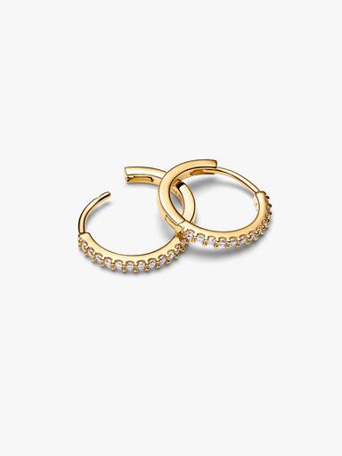 Aretes de Aro Mini Onda Resplandeciente