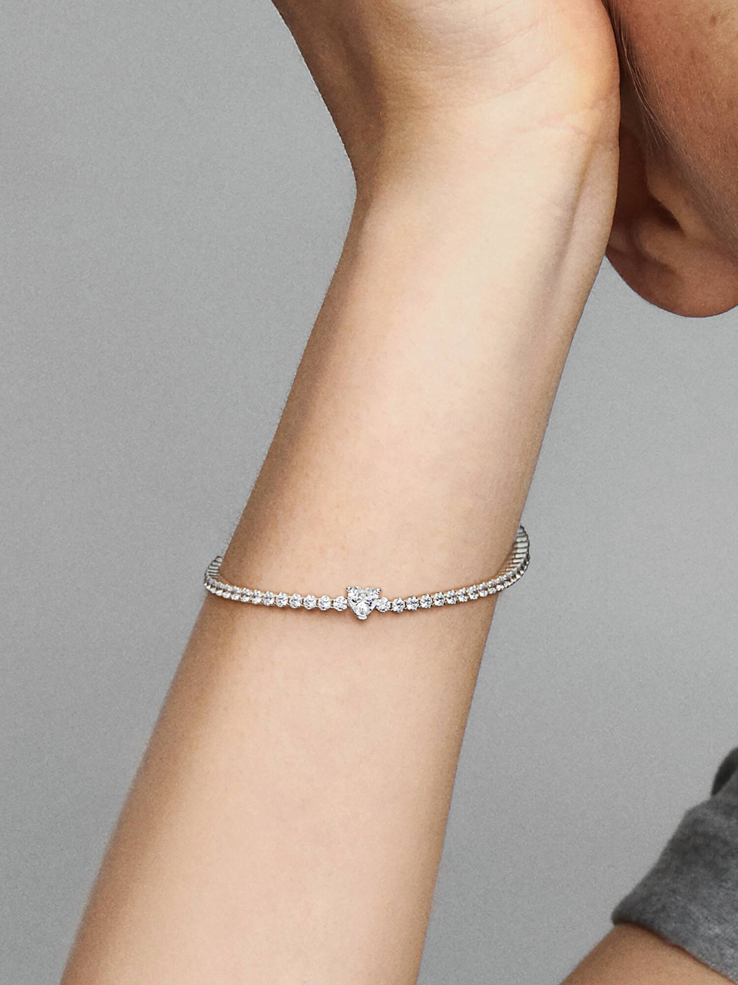 Brazalete de tenis Corazón reluciente