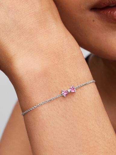 Brazalete de cadena con moño