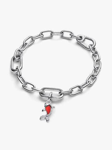 Mini charm colgante Pez Koi de cristal Murano Rojo