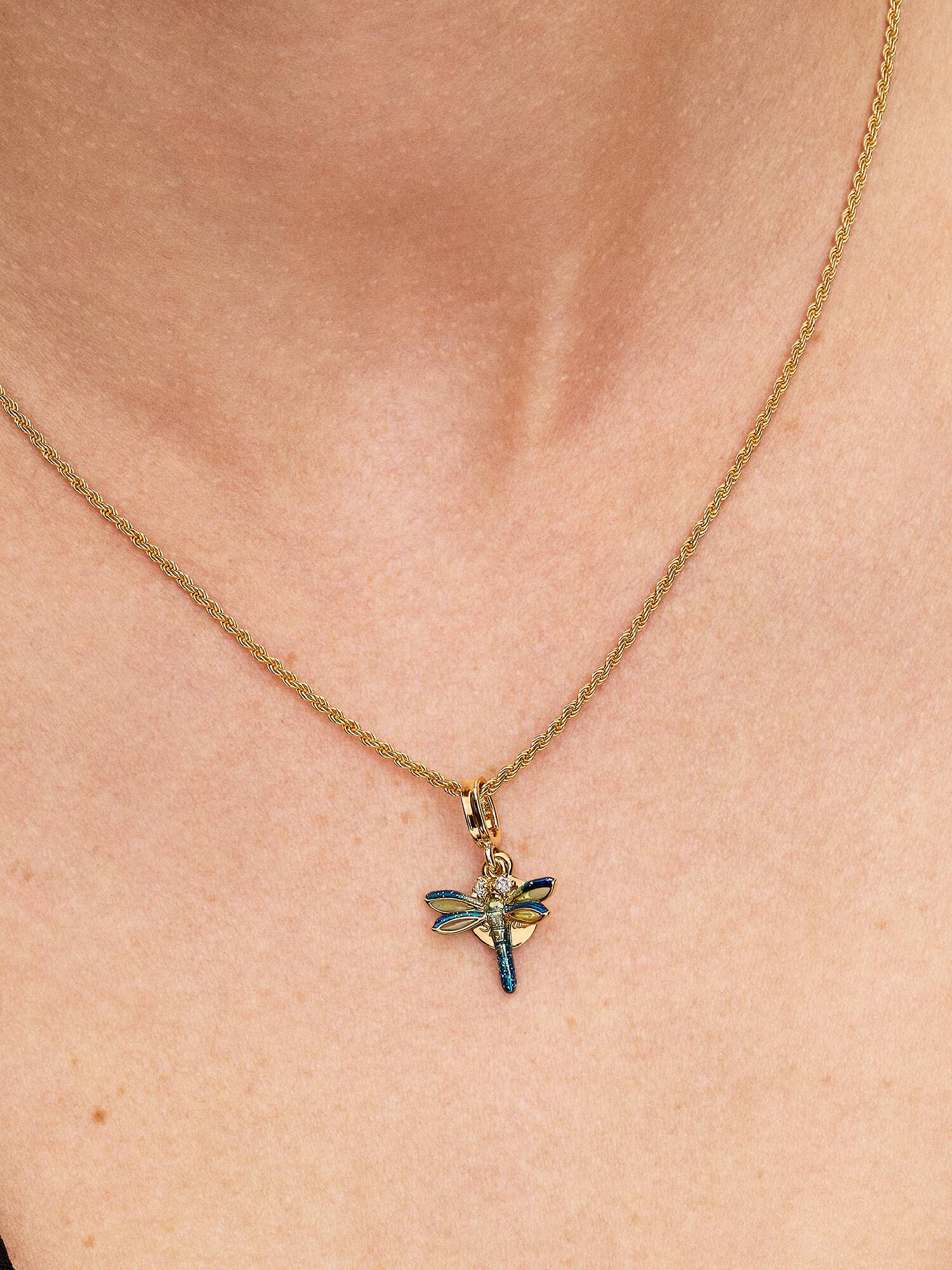 Charm colgante doble Libélula