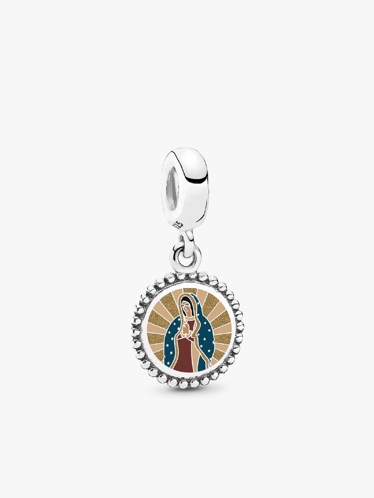 Charm Colgante Virgen de Guadalupe fondo dorado