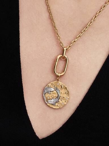 Charm Medallón grande Signo Zodical Piscis