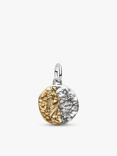 Set de collar con charm de medallón de Virgo