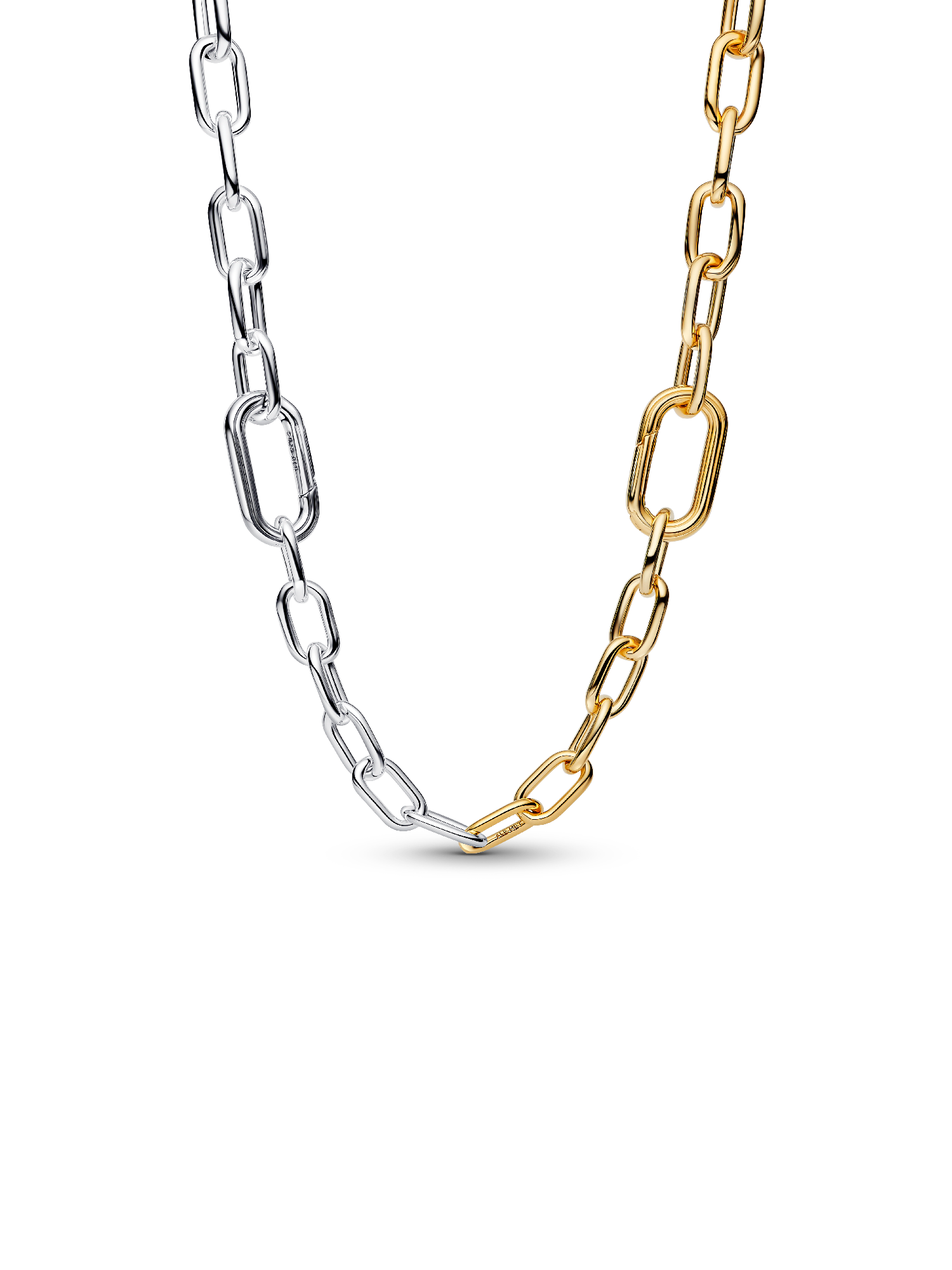 Collar de cadena de eslabones en dos tonos
