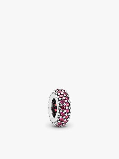 Charm separador pavé rojo