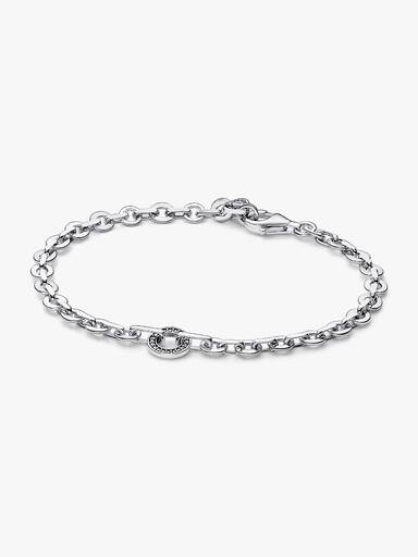 Brazalete de Cadena Gruesa en Pavé de Pandora Signature
