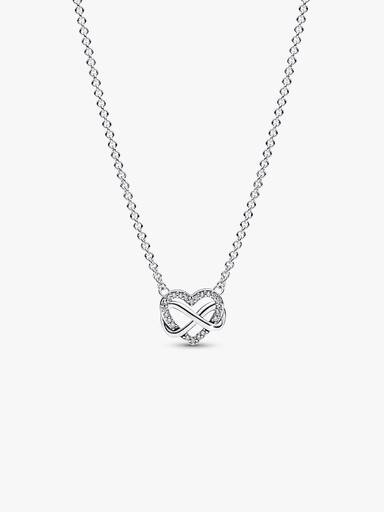 Collar collier Corazón infinito reluciente