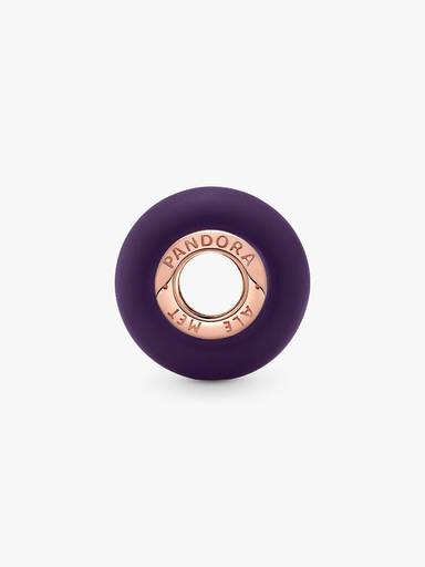 Charm de Cristal de Murano Morado Mate