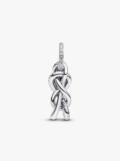 Charm Colgante Nudo Infinito y Pavé