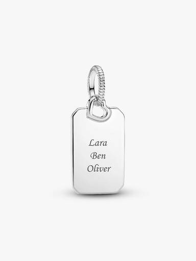 Pendiente Placa rectangular grabable