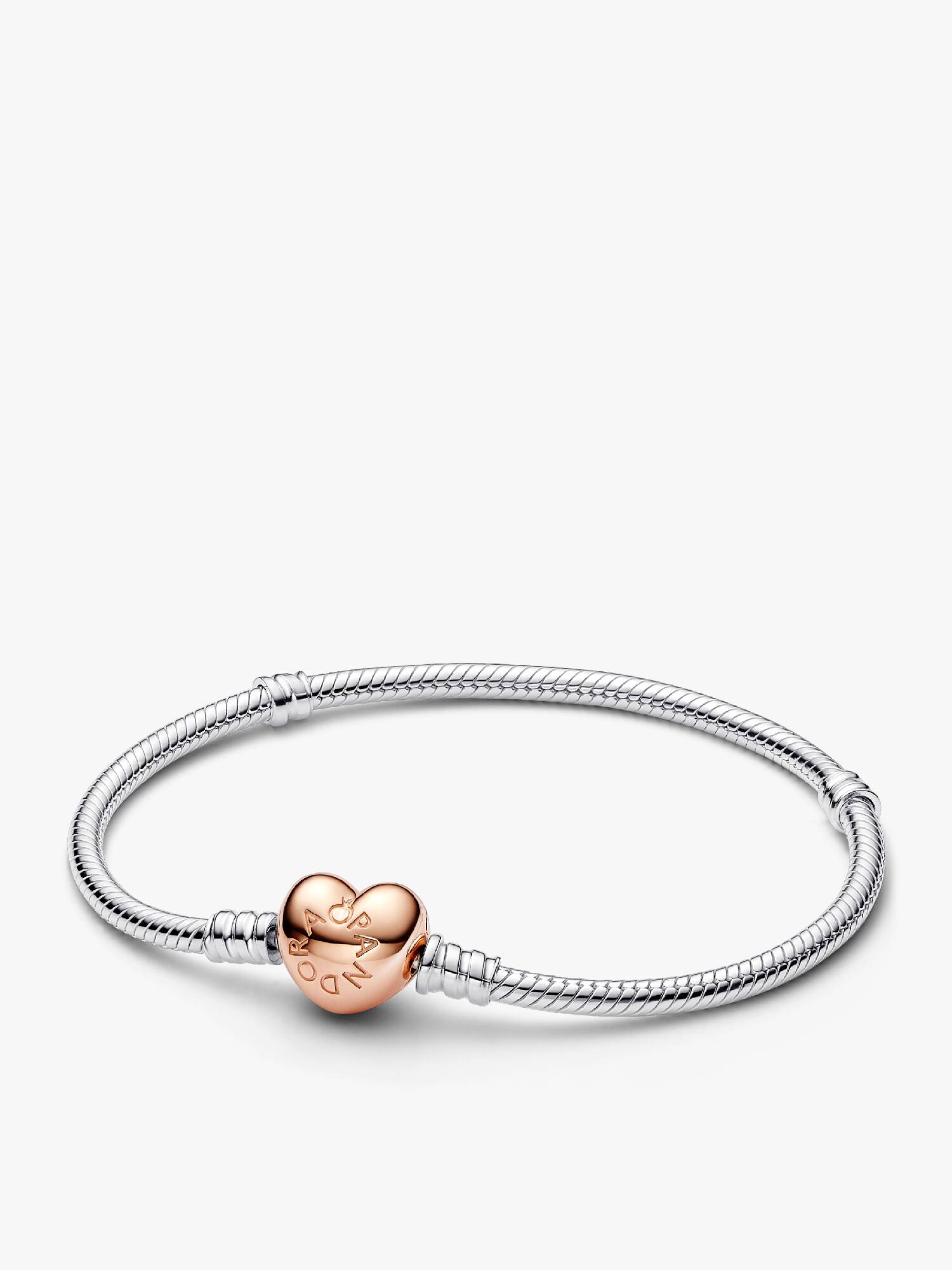 Brazalete cadena de serpiente y corazón