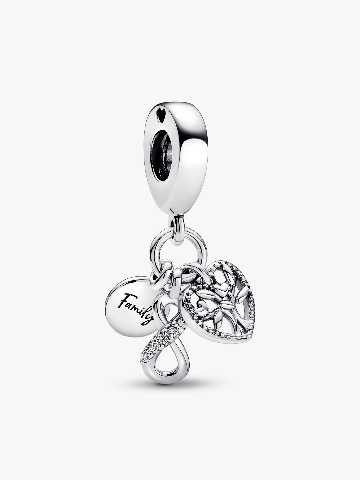 Charm Colgante de familia triple Infinito