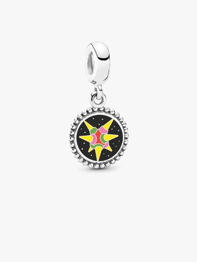 Charm Colgante Piñata Festiva con Puntas – Fondo Negro