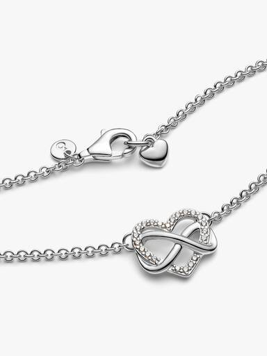 Collar collier Corazón infinito reluciente