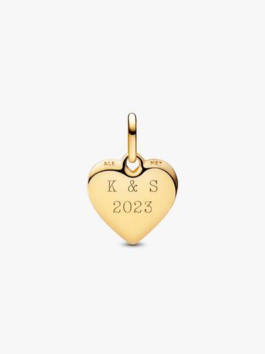 Charm Medallón en forma de corazón grabable