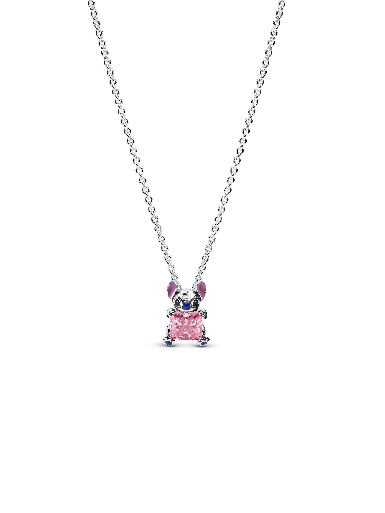 Collar collier con piedra rosada Stitch de Disney