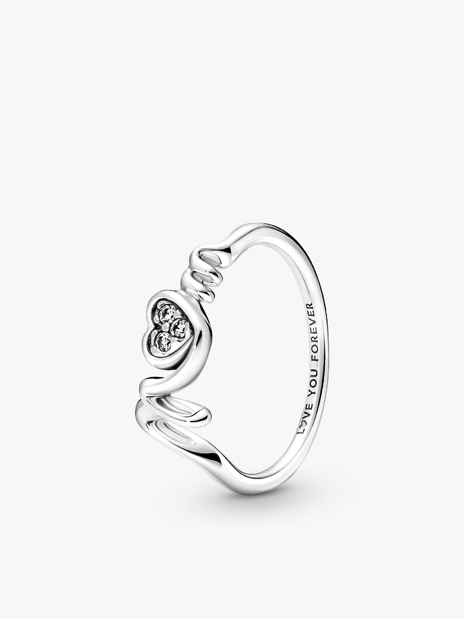 Anillo Corazón de pavé Mamá