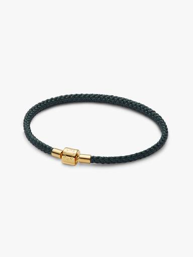 Pulsera de cordón verde brillante