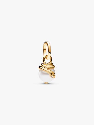 Charm Mini Colgante Serpiente Nacarada