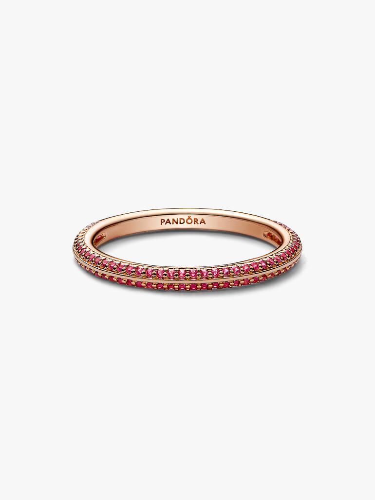 Anillo de Pavé rojo Pandora ME