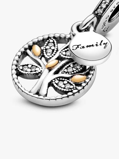 Charm colgante Árbol de familia reluciente