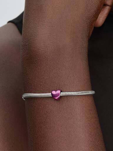 Mini Charm Corazón Rosado