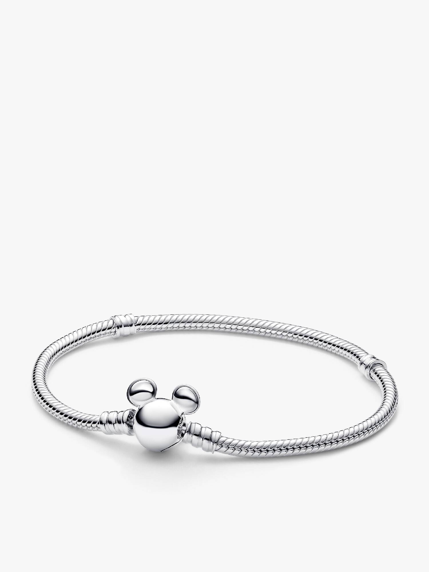 Brazalete Pandora Moments Cadena de Serpiente con Broche Mickey Mouse de Disney
