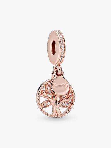 Charm colgante Árbol de familia reluciente